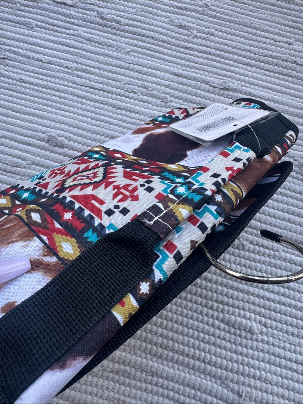 NGIL Western Cow Print Hanging Travel Toiletry Organizer Cosmetic Bag NWT - Picture 9 of 9